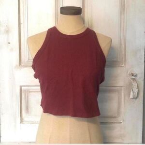 Rue-21 Women's Burgundy and Red Cropped Tank